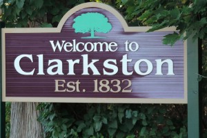 Welcome to Clarkston sign